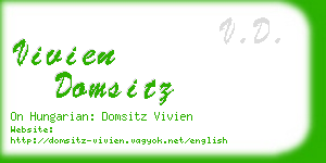 vivien domsitz business card